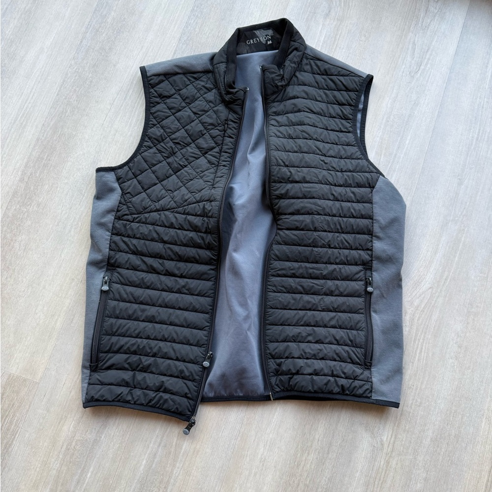 Greyson Black and Gray Quilted Vest
